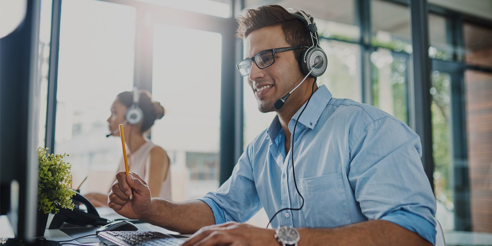 agent using call center system